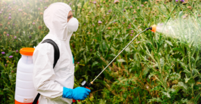 hazardous substances being sprayed