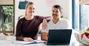 two smiling people